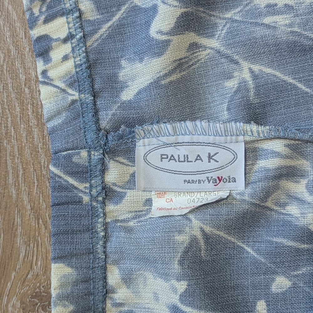 Vintage Women's Floral Blue and White Skirt Botanical Feminine Cottagecore Boho - Picture 4 of 9
